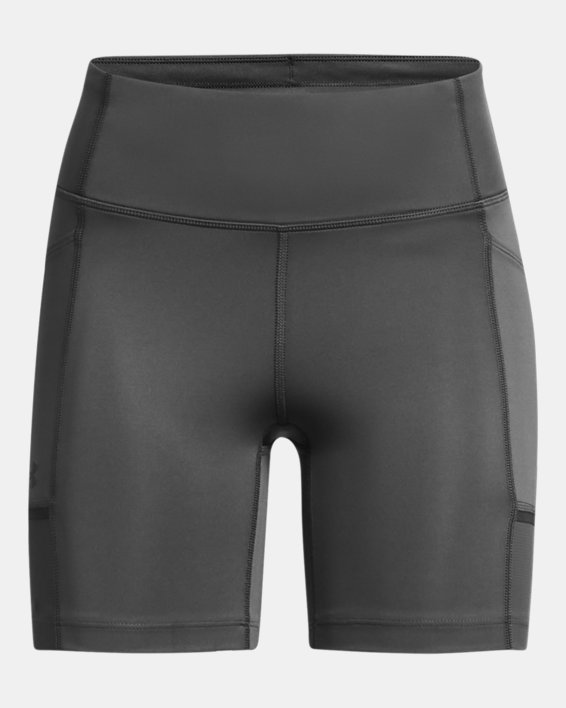 UA Launch Enge Shorts 15 cm für Damen, Gray, pdpMainDesktop image number 4